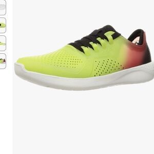 Crocs LiteRide Pacer Shoe Sneaker Mesh Color Dip 206557 Red Yellow Size 12